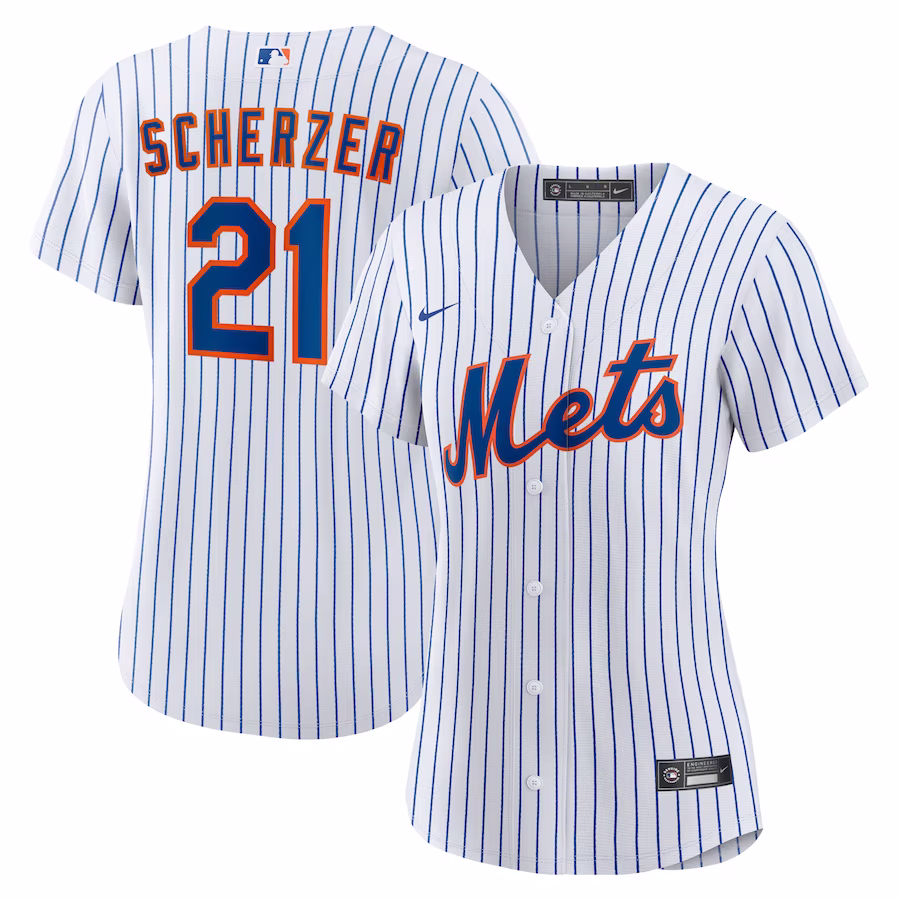 Women's New York Mets Max Scherzer Nike White Home Replica Player Jersey - Jersey