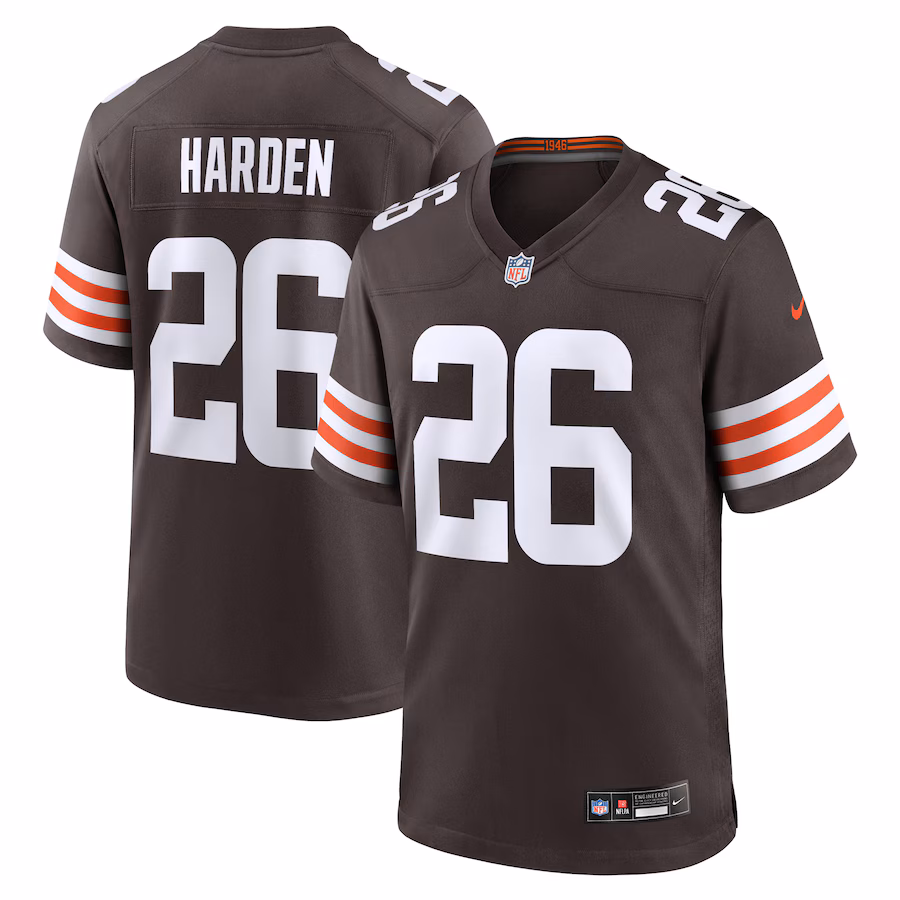 Men's Cleveland Browns Myles Harden Nike Brown Team Game Jersey - Jersey