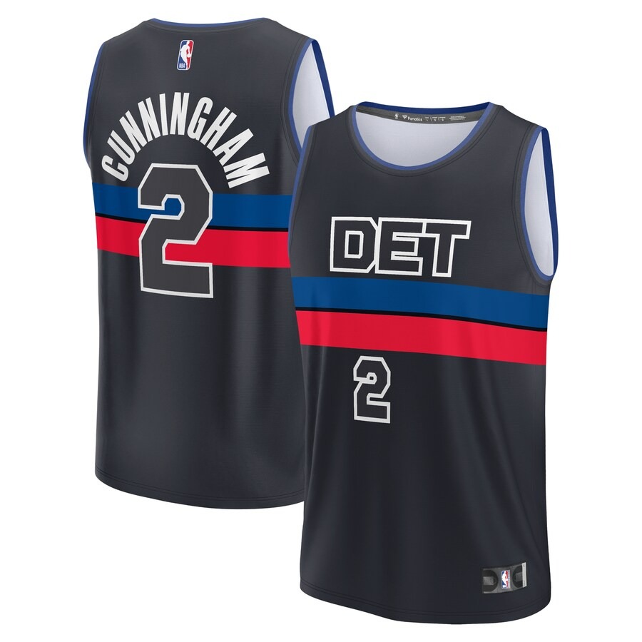 Youth Detroit Pistons Cade Cunningham Fanatics Black Fast Break Player Jersey - Statement Edition - Jersey