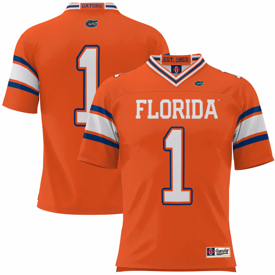 Men's GameDay Greats #1 Orange Florida Gators Football Jersey - Jersey