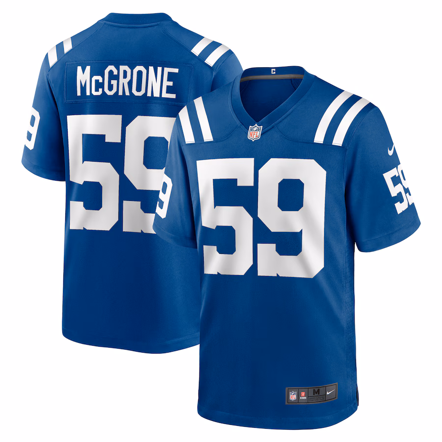 Men's Indianapolis Colts Cameron McGrone Nike  Royal Team Game Jersey - Jersey