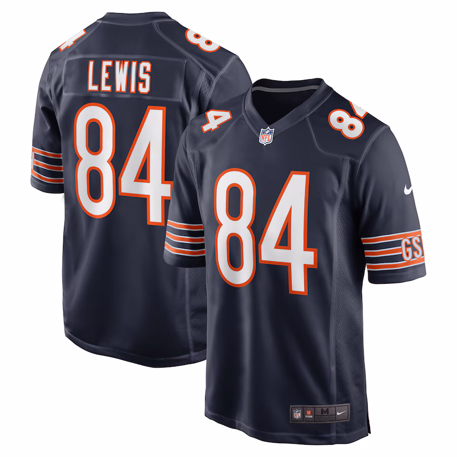 Men's Chicago Bears Marcedes Lewis Nike Navy Game Jersey - Jersey