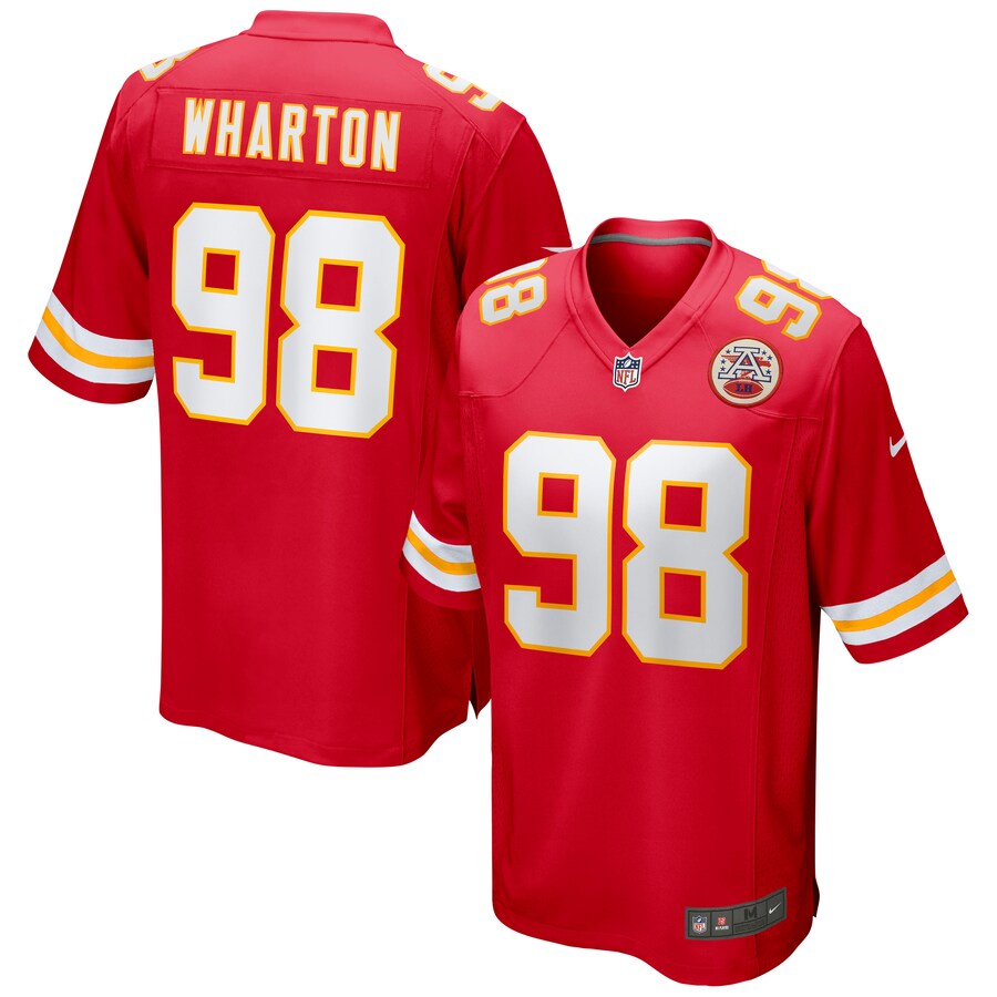 Men's Kansas City Chiefs Tershawn Wharton Nike Red Game Jersey - Jersey