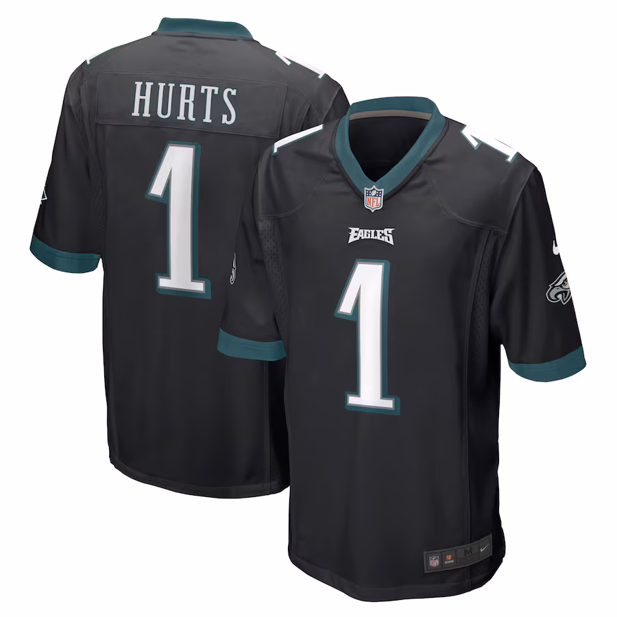 Men's Philadelphia Eagles Jalen Hurts Nike Black Alternate Game Jersey - Jersey