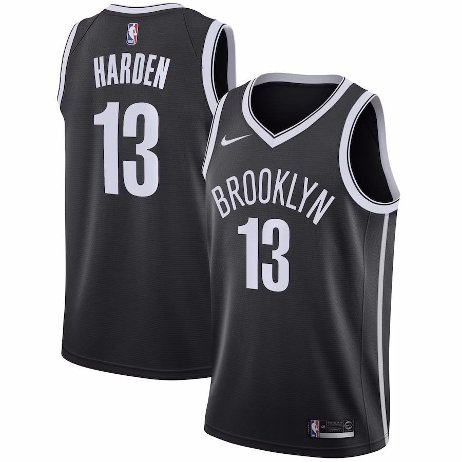 Men's Brooklyn Nets James Harden Nike Black 2020/21 Swingman Jersey - Icon Edition - Jersey
