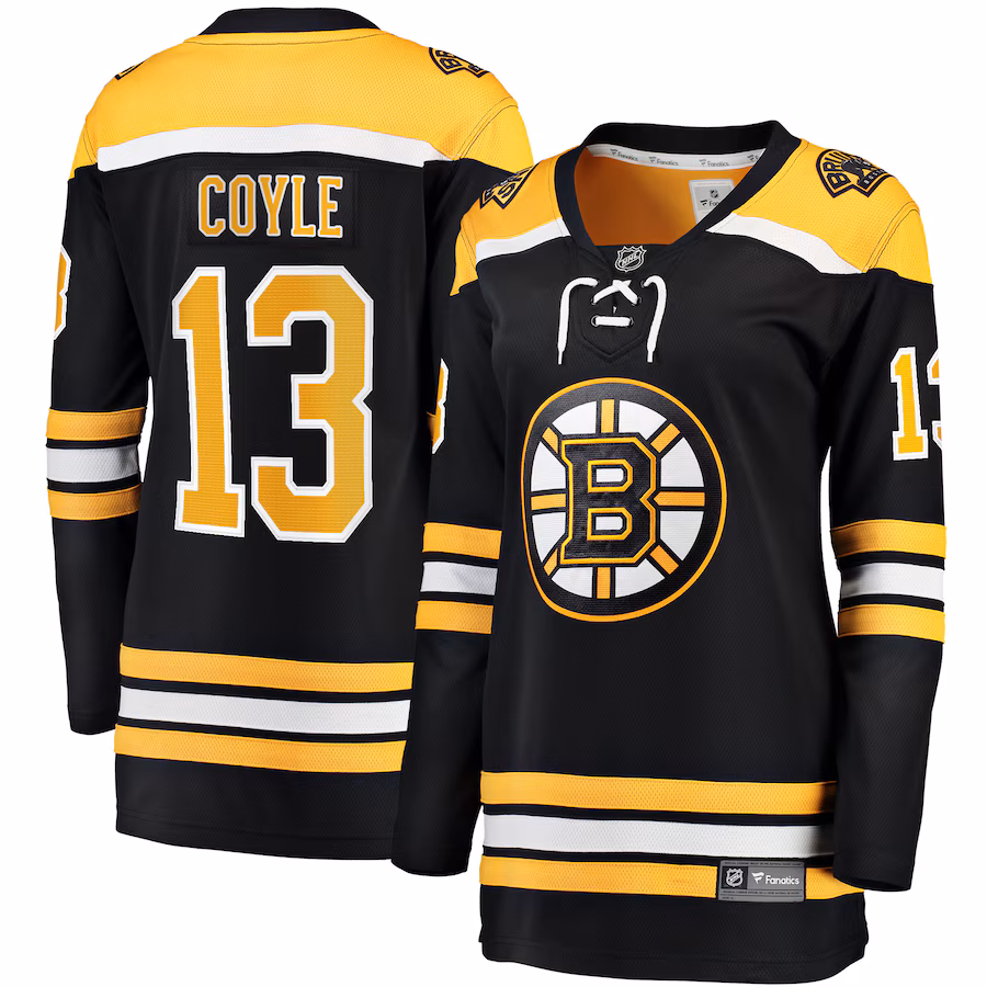 Women's Boston Bruins Charlie Coyle Fanatics Black Home Breakaway Jersey - Jersey
