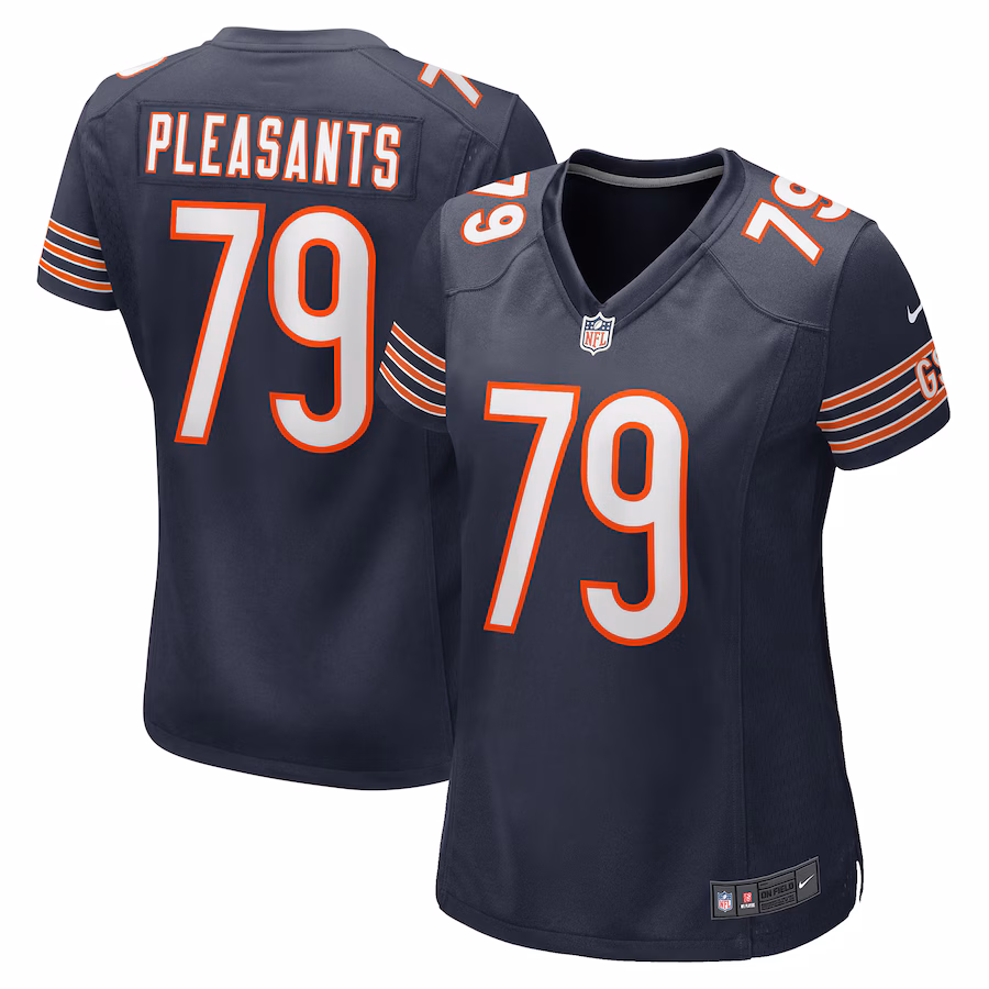 Women's Chicago Bears Austen Pleasants Nike  Navy  Game Jersey - Jersey