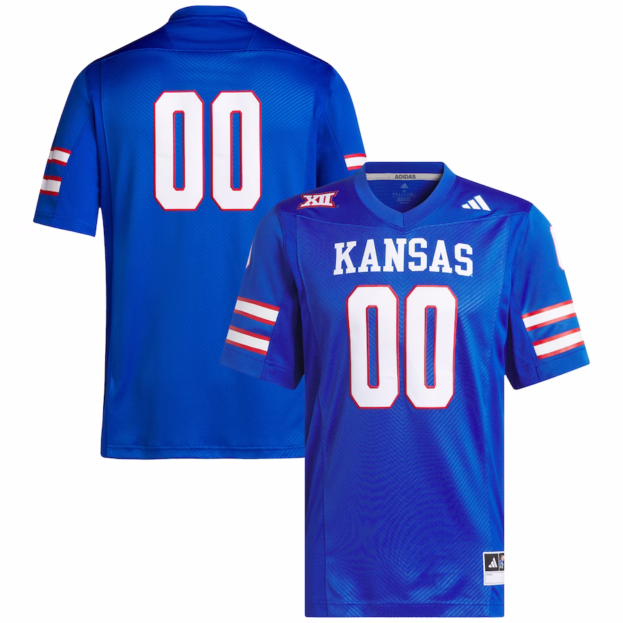 #00 Kansas Jayhawks adidas Premier Football Jersey - Royal - Jersey