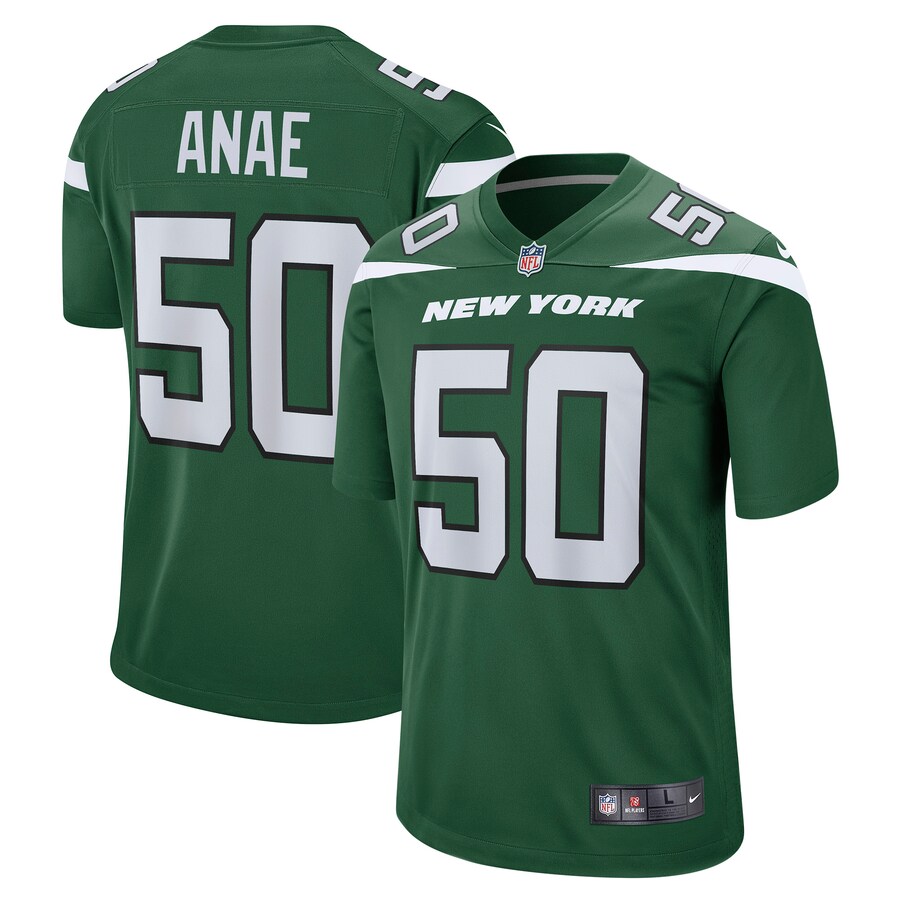 Men's New York Jets Bradlee Anae Nike Gotham Green Game Player Jersey - Jersey