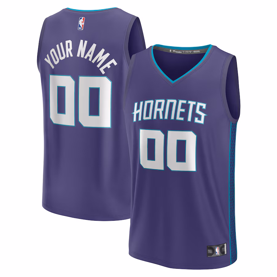Youth Charlotte Hornets  Fanatics Purple Fast Break Replica Custom Jersey - Statement Edition - Jersey