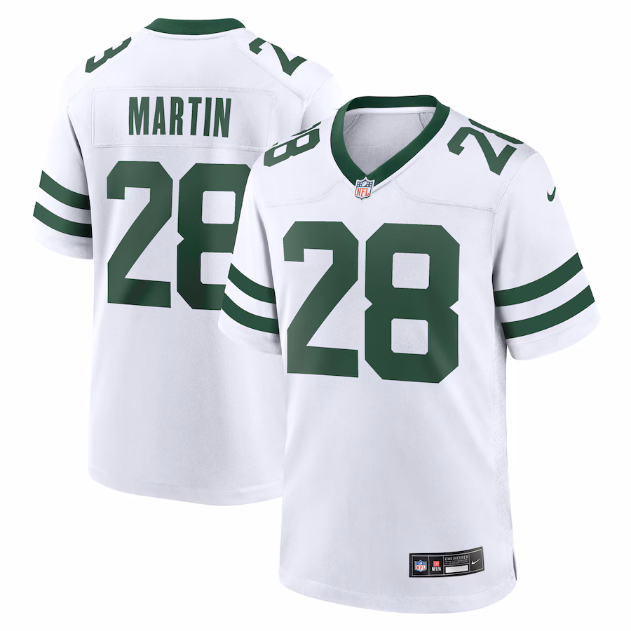 Men's New York Jets Curtis Martin Nike White Legacy Retired Player Game Jersey - Jersey