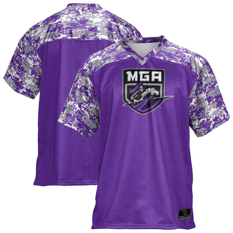 Youth ProSphere Purple Middle Georgia State Knights Digital Camo 1.0 Football Jersey - Jersey