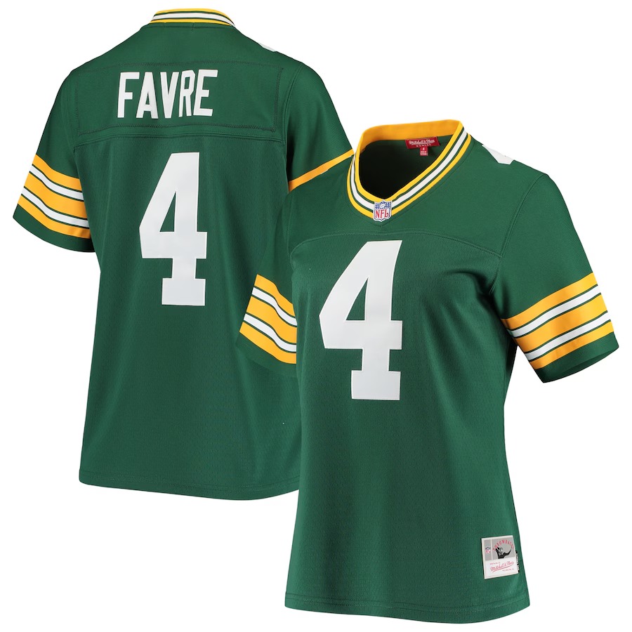 Women's Green Bay Packers Brett Favre Mitchell & Ness Green 1996 Legacy Replica Player Jersey - Jersey