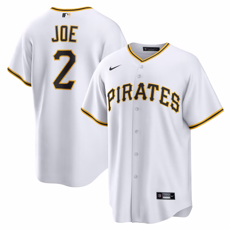 Men's Pittsburgh Pirates Connor Joe Nike White Home Replica Jersey - Jersey