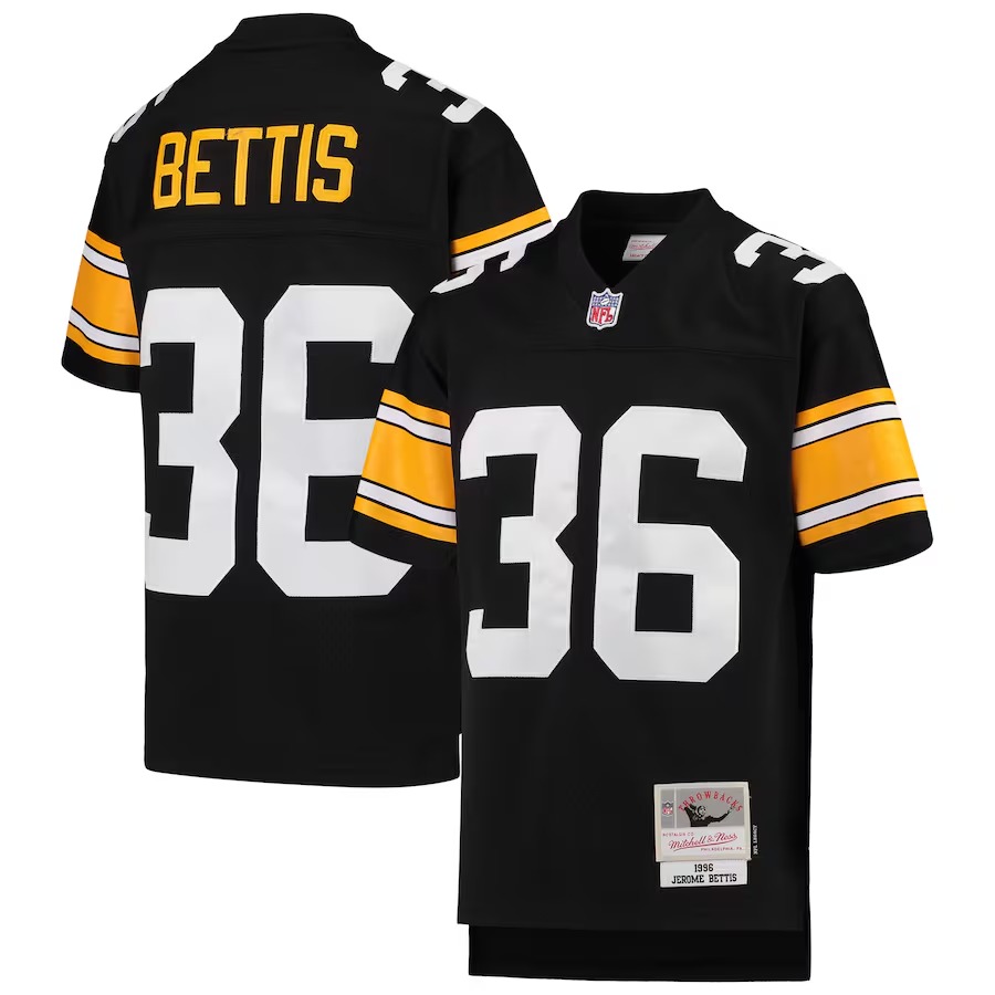 Youth Pittsburgh Steelers Jerome Bettis Mitchell & Ness Black 1996 Legacy Retired Player Jersey - Jersey