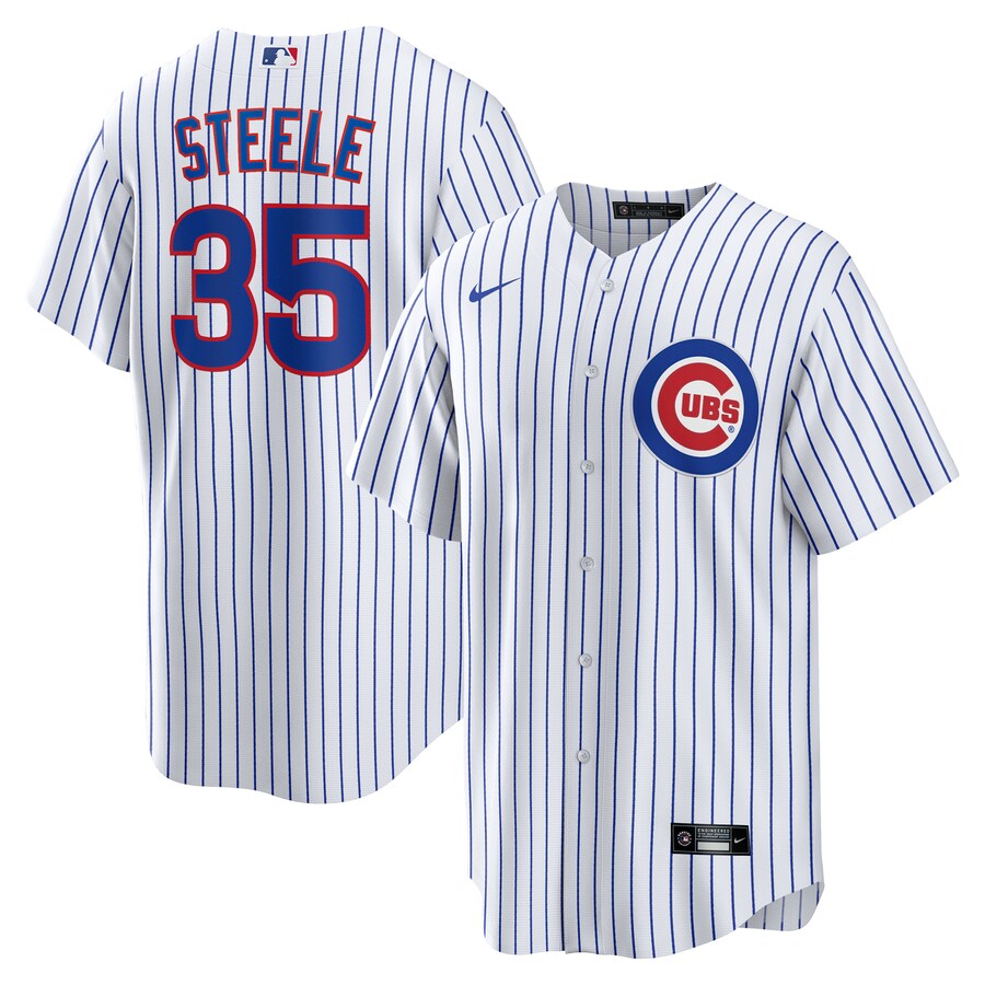 Men's Chicago Cubs Justin Steele Nike White Home Replica Jersey - Jersey