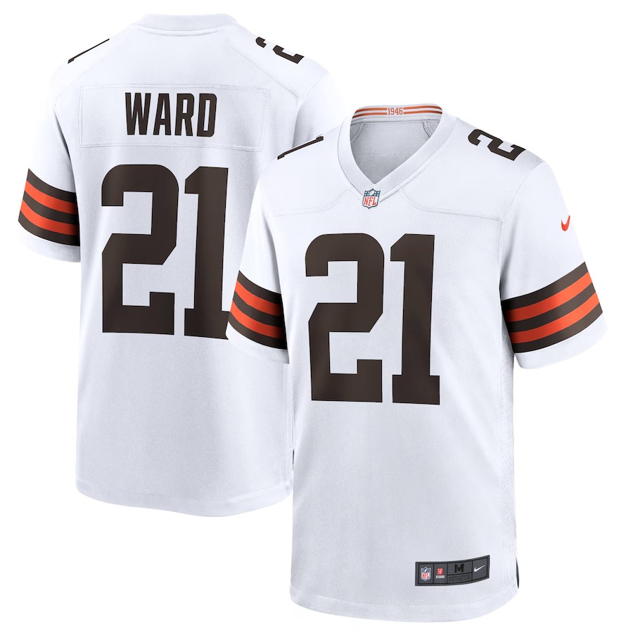 Men's Cleveland Browns Denzel Ward Nike White Game Jersey - Jersey