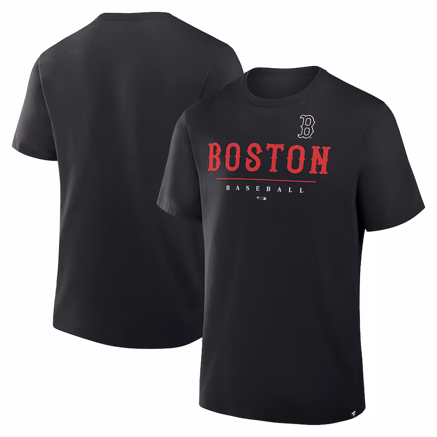 Men's Boston Red Sox Fanatics Black Color Pop Legacy Clubhouse T-Shirt - Jersey