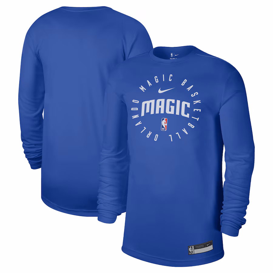 Men's Orlando Magic Nike Blue 2024/25 Legend On-Court Practice Long Sleeve T-Shirt - Jersey