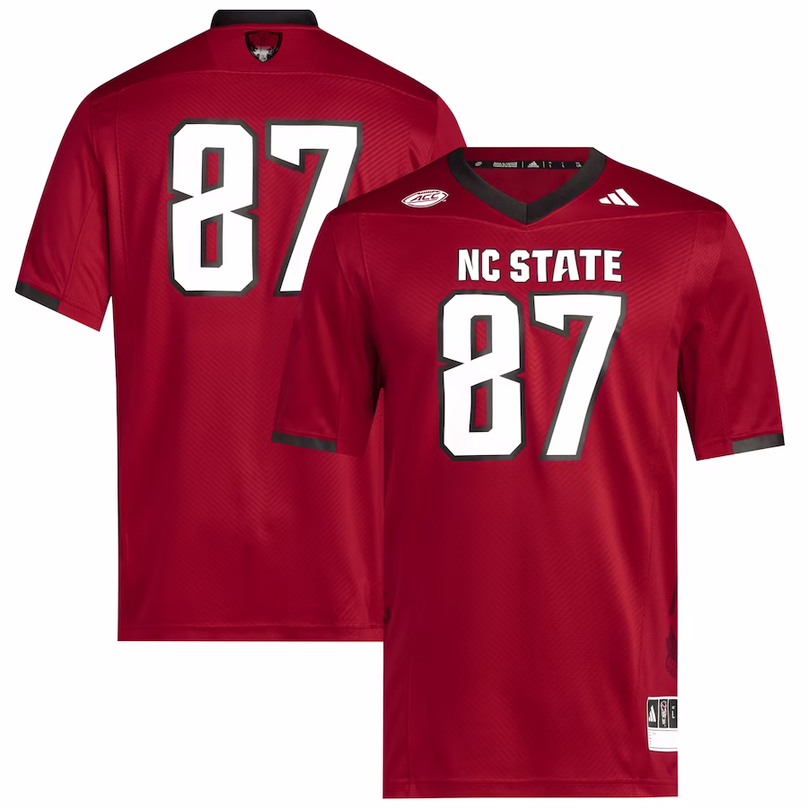 #87 NC State Wolfpack adidas Premier Jersey - Red - Jersey