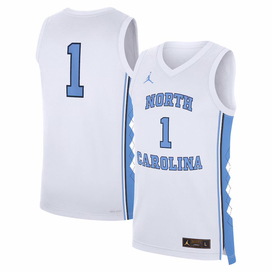 Men's Jordan Brand White North Carolina Tar Heels Home Replica Basketball Jersey - Jersey