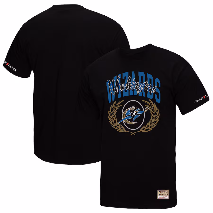 Men's Washington Wizards Mitchell & Ness Black NBA x Michelob Ultra Rewind II T-Shirt - Jersey