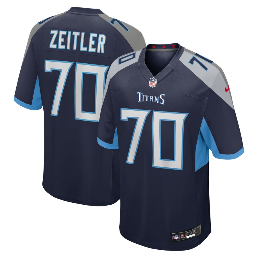 Men's Tennessee Titans Kevin Zeitler Nike Navy Team Game Jersey - Jersey