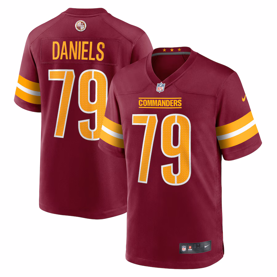 Men's Washington Commanders Braeden Daniels Nike Burgundy Team Game Jersey - Jersey