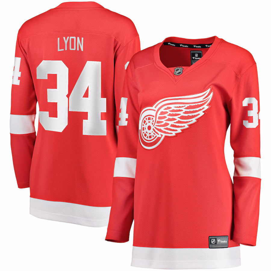 Women's Detroit Red Wings Alex Lyon Fanatics Red Home Breakaway Player Jersey - Jersey
