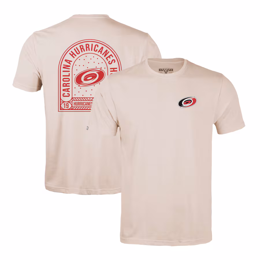 Men's Carolina Hurricanes Levelwear Khaki Richmond Stained Glass T-Shirt - Jersey