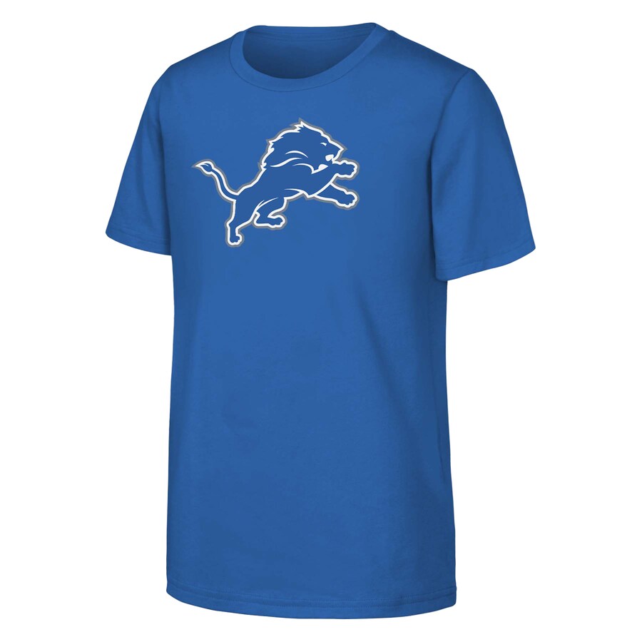Youth Detroit Lions Blue Primary Logo T-Shirt - Jersey