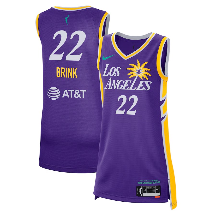 Unisex Los Angeles Sparks Cameron Brink Nike Purple Explorer Edition Victory Player Jersey - Jersey