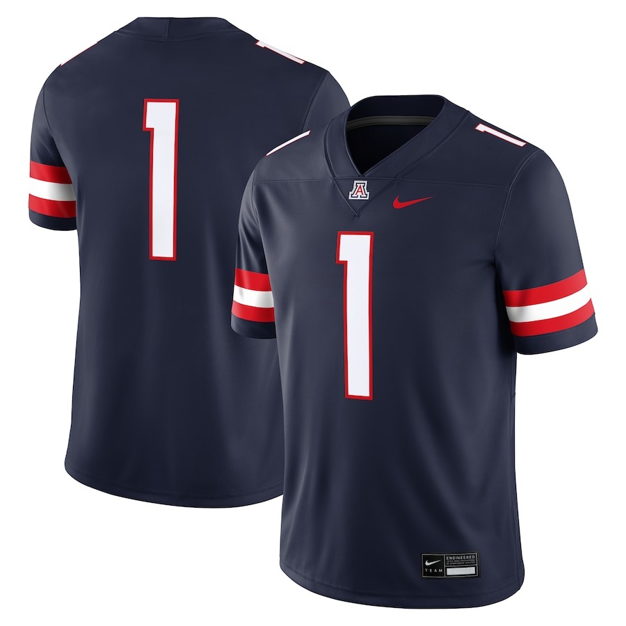 Men's Nike #1 Navy Arizona Wildcats Game Jersey - Jersey