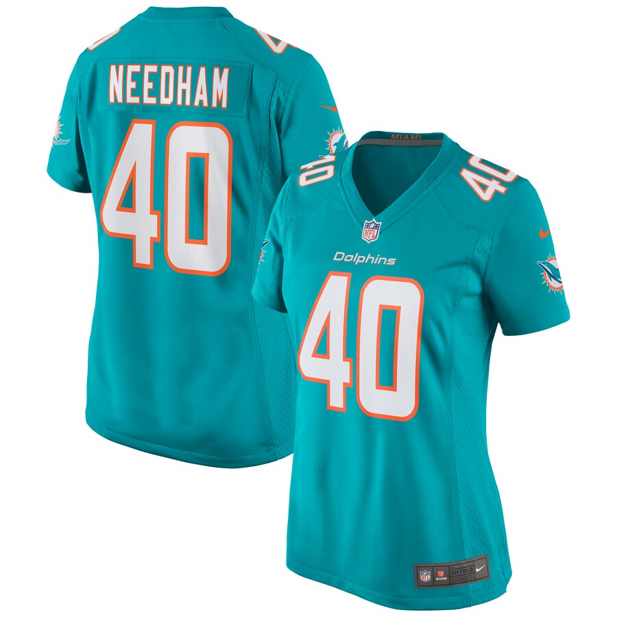 Women's Miami Dolphins Nik Needham Nike Aqua Game Jersey - Jersey