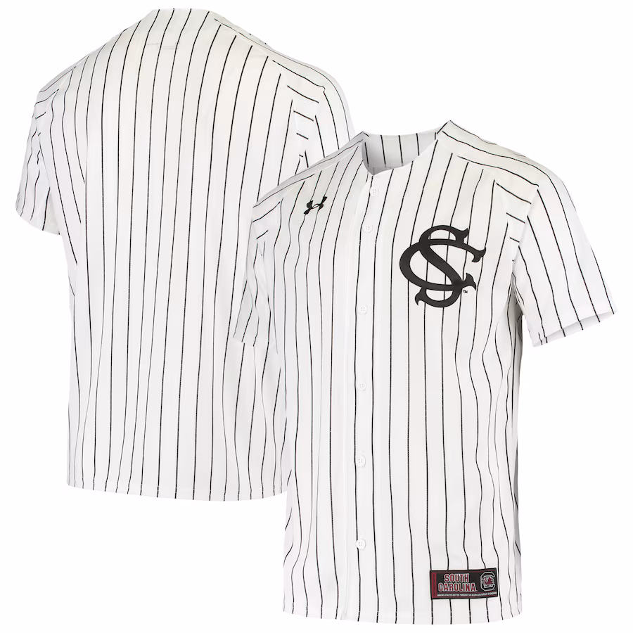 Men's Under Armour White South Carolina Gamecocks Replica Performance Baseball Jersey - Jersey