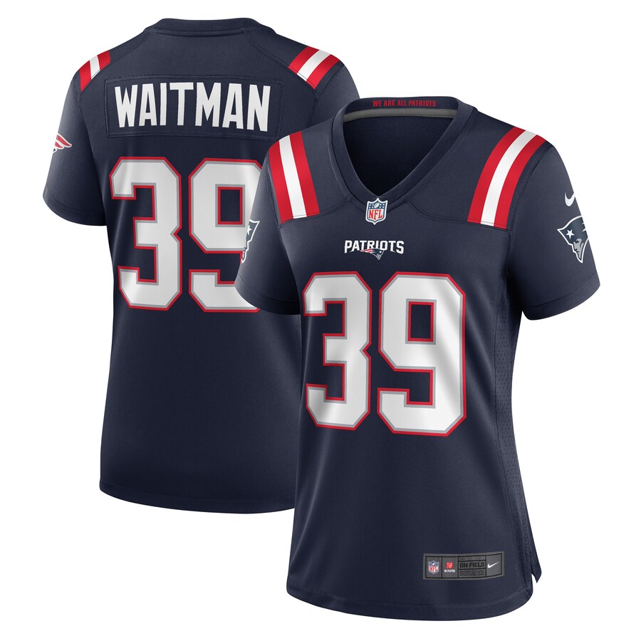 Women's New England Patriots Corliss Waitman Nike  Navy Team Game Jersey - Jersey