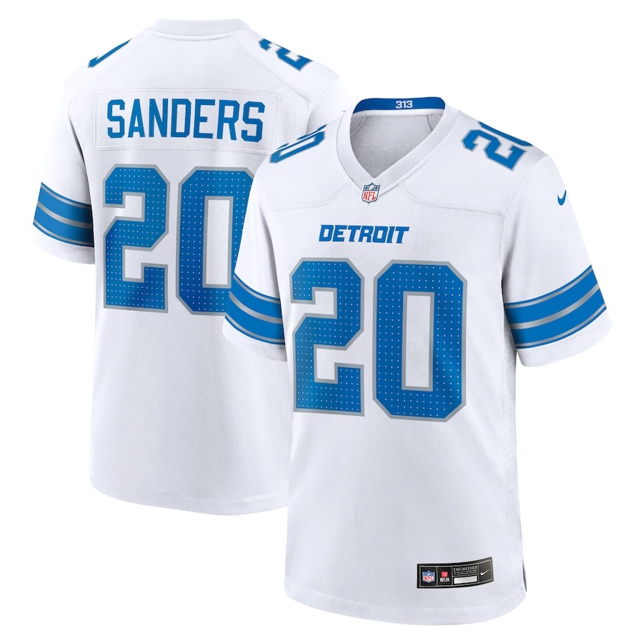 Men's Detroit Lions Barry Sanders Nike White Retired Player Game Jersey - Jersey