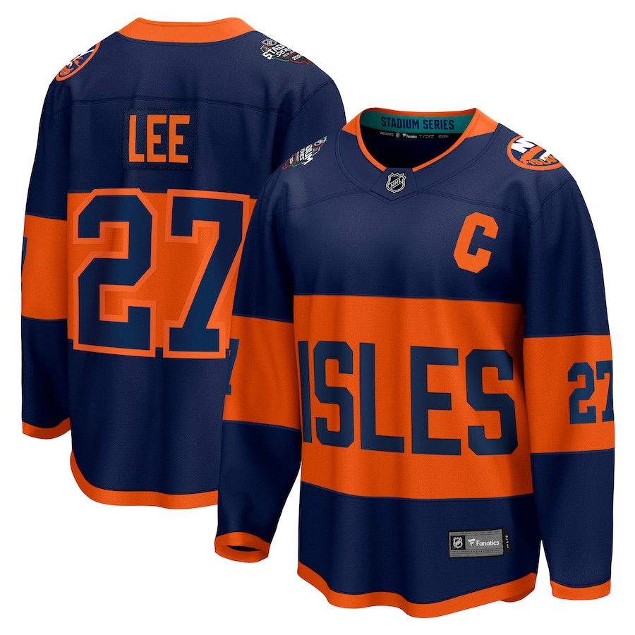 Men's New York Islanders Anders Lee Fanatics Navy 2024 NHL Stadium Series Breakaway Player Jersey - Jersey