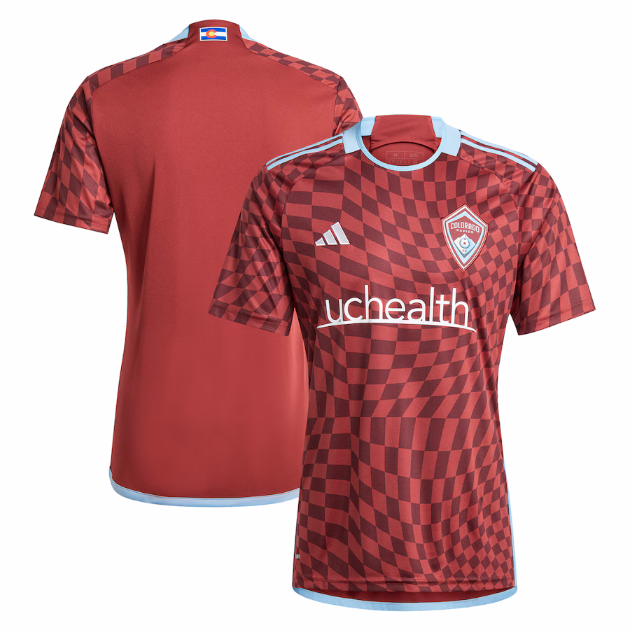 Men's Colorado Rapids  adidas Burgundy 2024 One Flag Kit Replica Jersey - Jersey