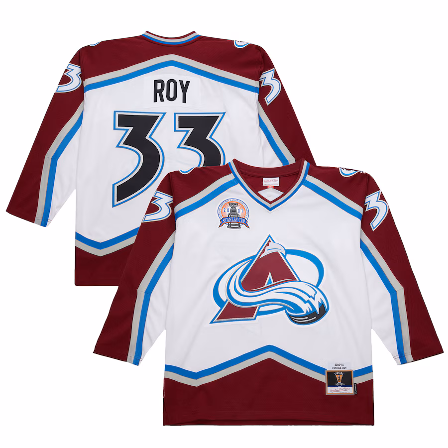 Men's Colorado Avalanche Patrick Roy White 2000-01 Power Play Jersey - Jersey