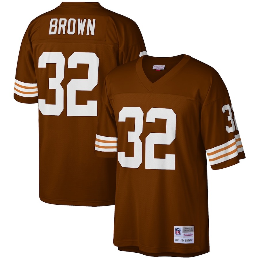 Men's Cleveland Browns Jim Brown Mitchell & Ness Brown Legacy Replica Jersey - Jersey