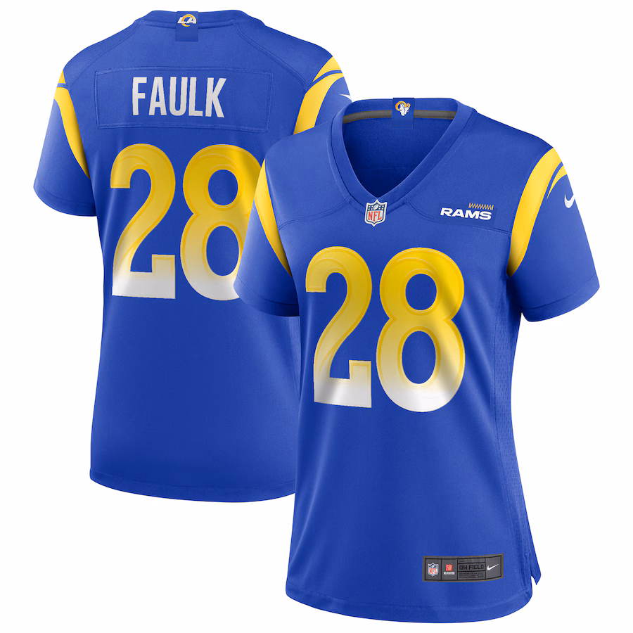 Women's Los Angeles Rams Marshall Faulk Nike Royal Game Retired Player Jersey - Jersey