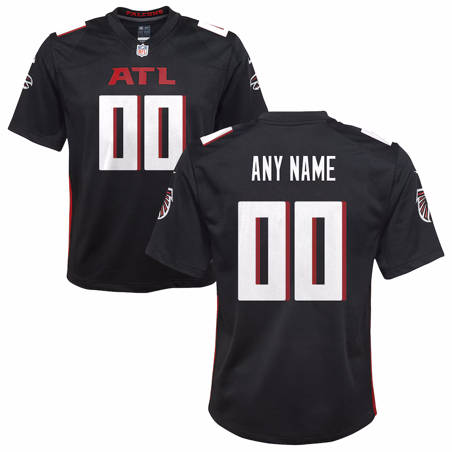 Youth Atlanta Falcons Nike Black Custom Game Jersey - Jersey