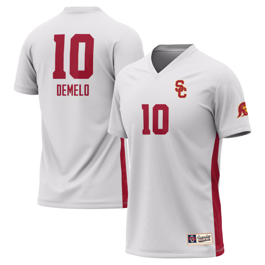 Unisex GameDay Greats USC Trojans Savannah DeMelo White Lightweight Women's Soccer Fashion Jersey - Jersey