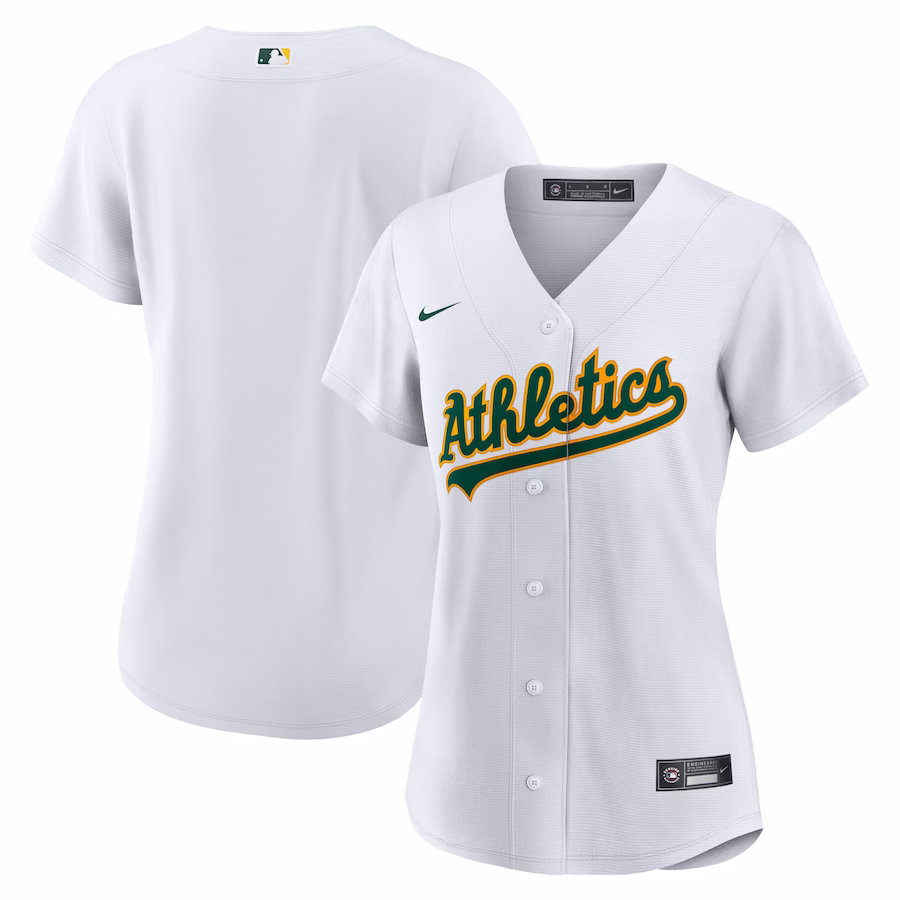 Women's Oakland Athletics Nike White Home Blank Replica Jersey - Jersey