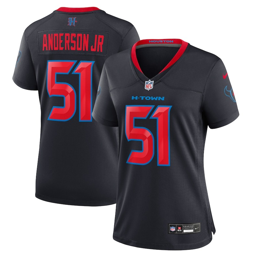 Women's Houston Texans Will Anderson Jr. Nike Navy 2nd Alternate Game Jersey - Jersey