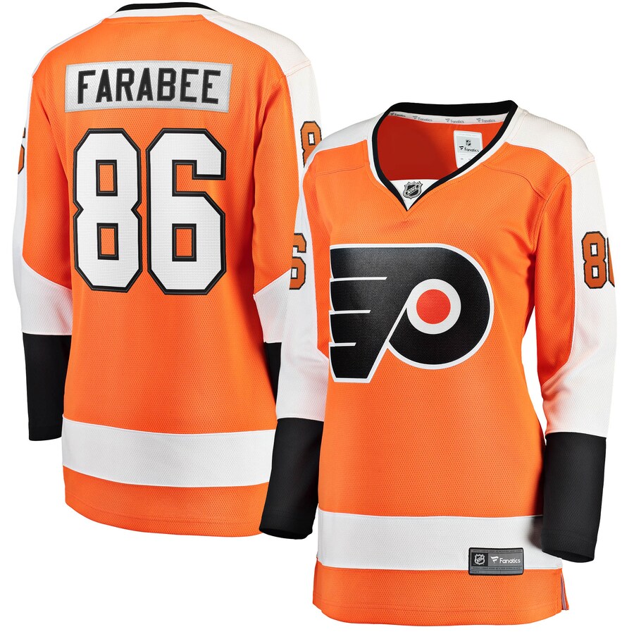 Women's Philadelphia Flyers Joel Farabee Fanatics Branded Orange Home Breakaway Player Jersey - Jersey