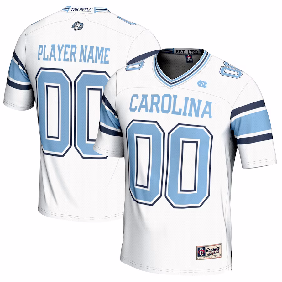 North Carolina Tar Heels GameDay Greats Youth NIL Pick-A-Player Football Jersey - White - Jersey