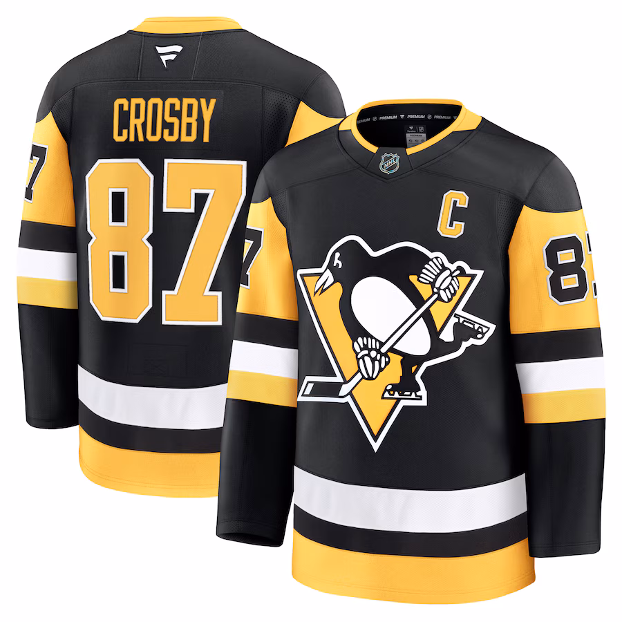 Men's Pittsburgh Penguins Sidney Crosby Fanatics Black Home Premium Jersey - Jersey