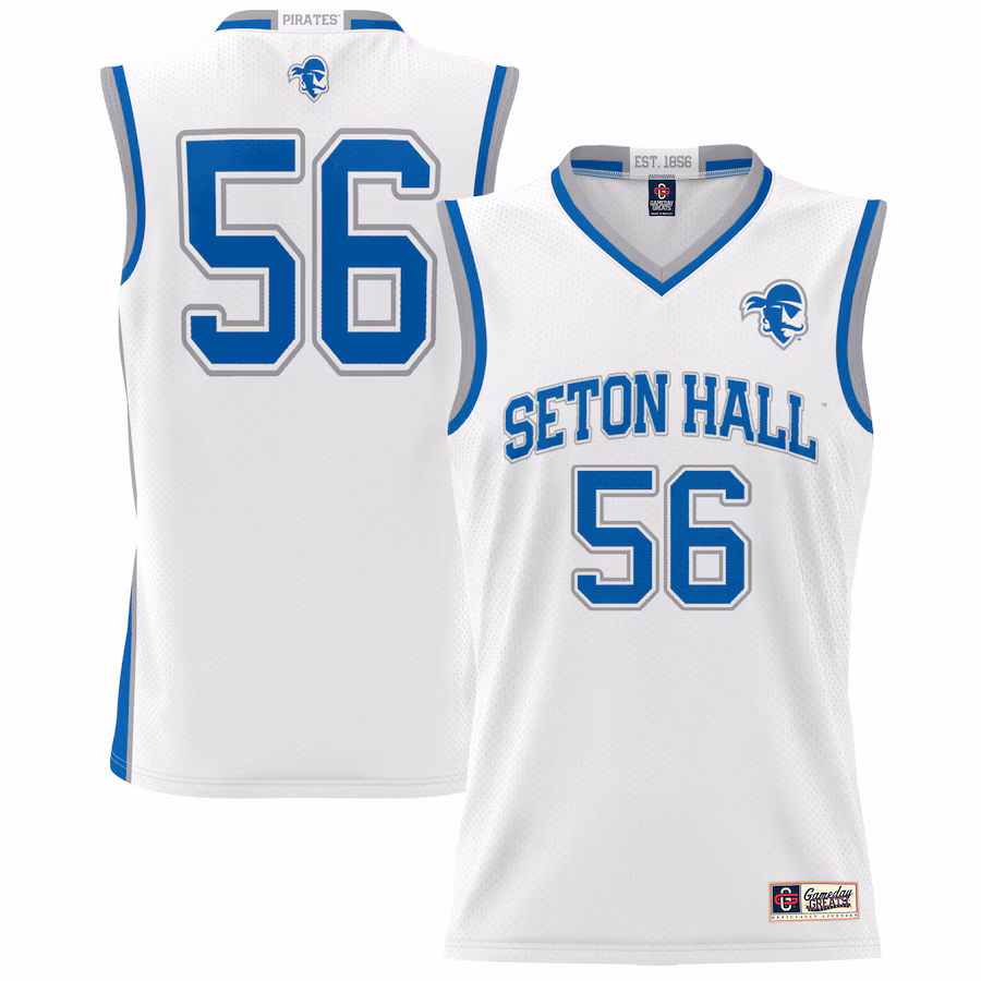 #56 Seton Hall Pirates GameDay Greats Unisex Lightweight Basketball Jersey - White - Jersey